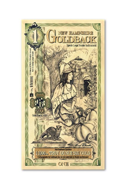 1 New Hampshire Goldback - Aurum Gold Note (24k) | GoldSilver360