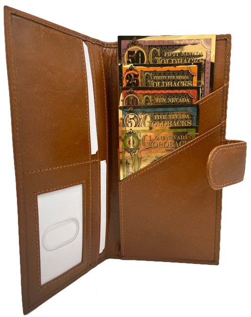 Nevada Goldback Brown Wallet (Bundle Pack) - Aurum Gold Note (24k) | GoldSilver360