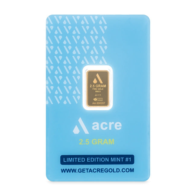 2.5 Gram Acre Gold Bar - in Assay | GoldSilver360