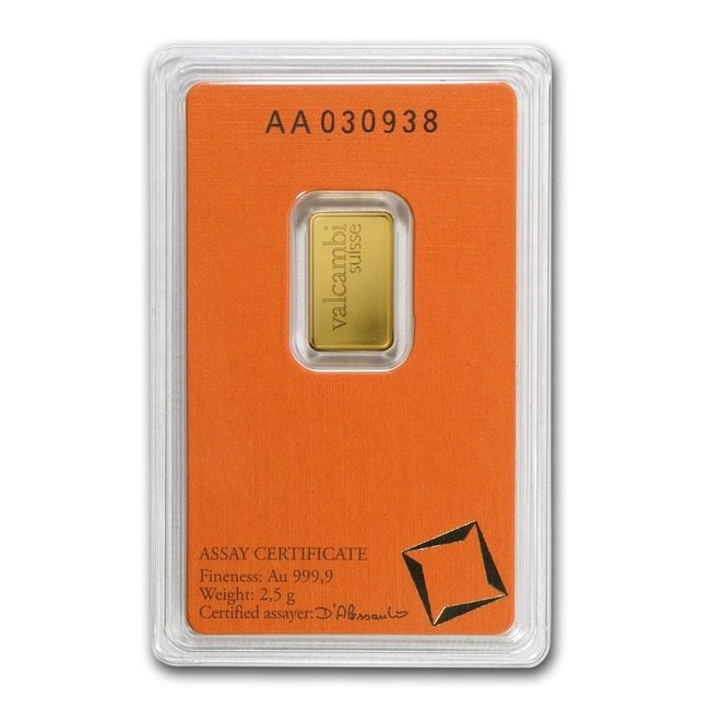 2.5 Gram Valcambi Gold Bar - in Assay | GoldSilver360