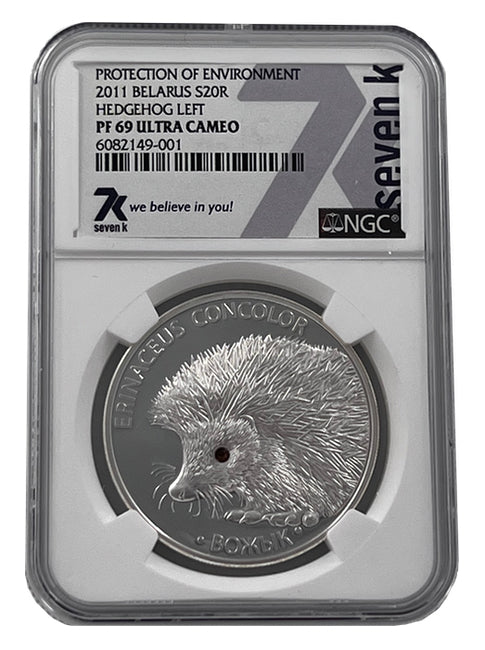 2011 Belarus Hedgehog NGC PF69 Silver Coin | GoldSilver360