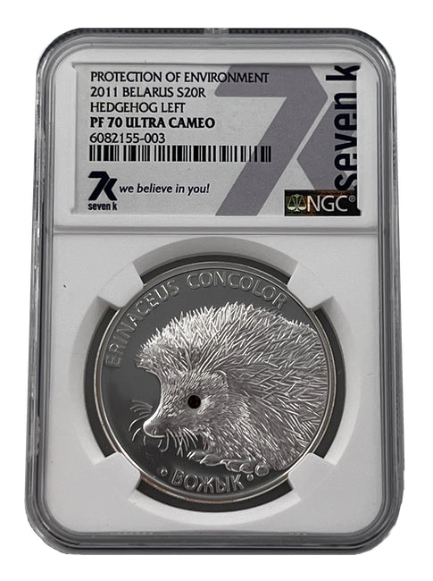 2011 Belarus Hedgehog NGC PF70 Silver Coin | GoldSilver360