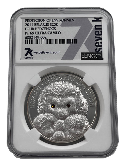 2011 Belarus Four Hedgehogs NGC PF69 Silver Coin | GoldSilver360