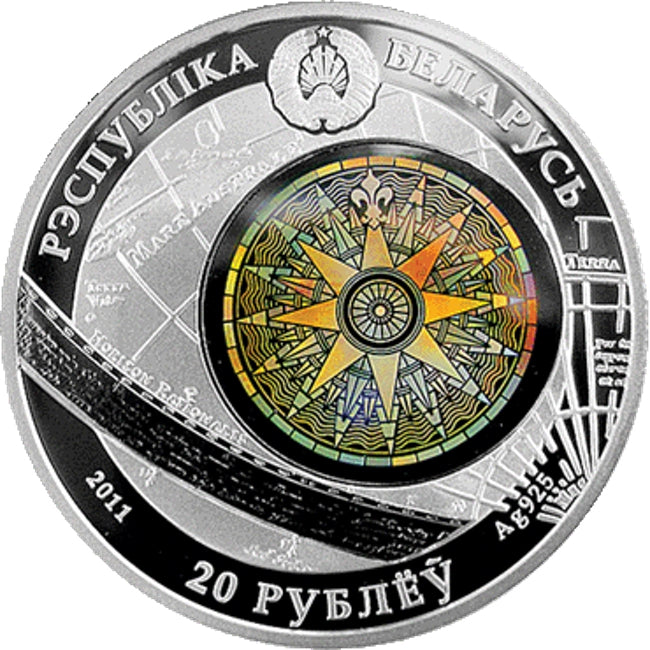 2011 Belarus The Krusenstern Ships Hologramm Silver Coin | GoldSilver360