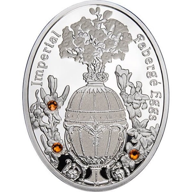 2012 Niue $1 Lily Bouquet Egg - Imperial Faberge Eggs Proof Silver Coin | GoldSilver360