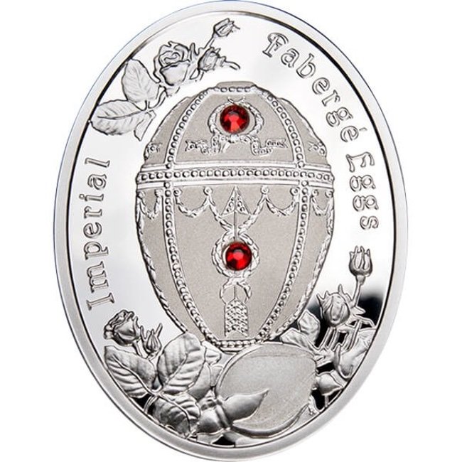 2012 Niue $1 Rosebud Egg - Imperial Faberge Eggs Proof Silver Coin | GoldSilver360