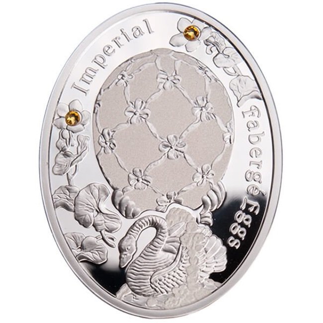 2012 Niue $1 Swan Egg - Imperial Faberge Eggs Proof Silver Coin | GoldSilver360