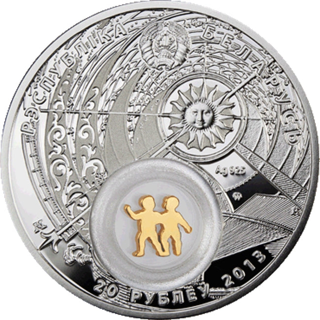 2013 Belarus Zodiac Gemini Proof Finish Silver Coin | GoldSilver360