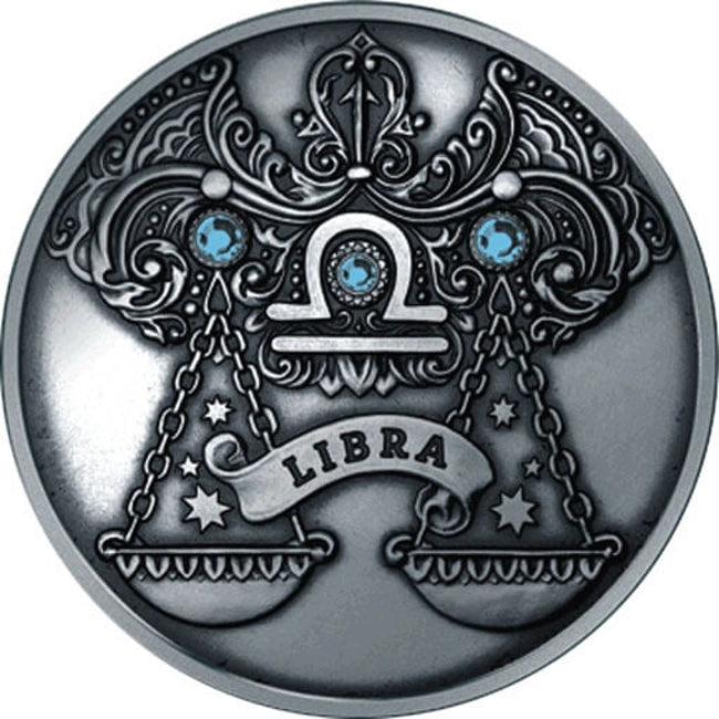 2013 Belarus Signs of the Zodiac Libra Antique finish Silver Coin | GoldSilver360