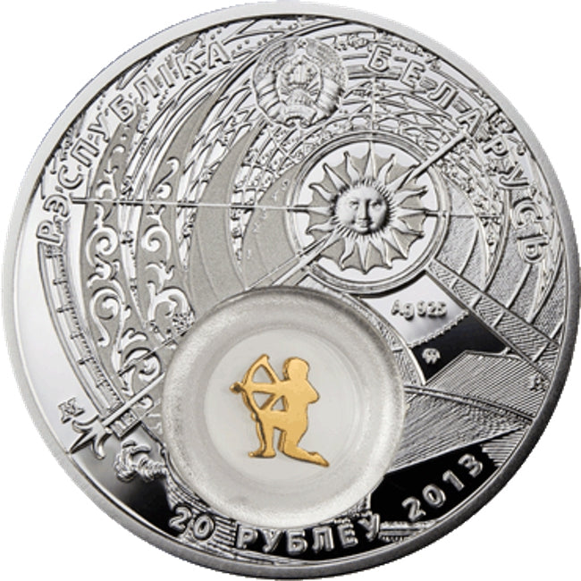 2013 Belarus Zodiac Sagittarius Proof Finish Silver Coin | GoldSilver360