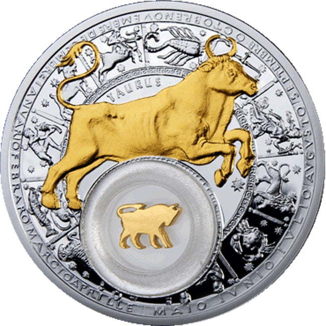 2013 Belarus Zodiac Taurus Proof Finish Silver Coin | GoldSilver360