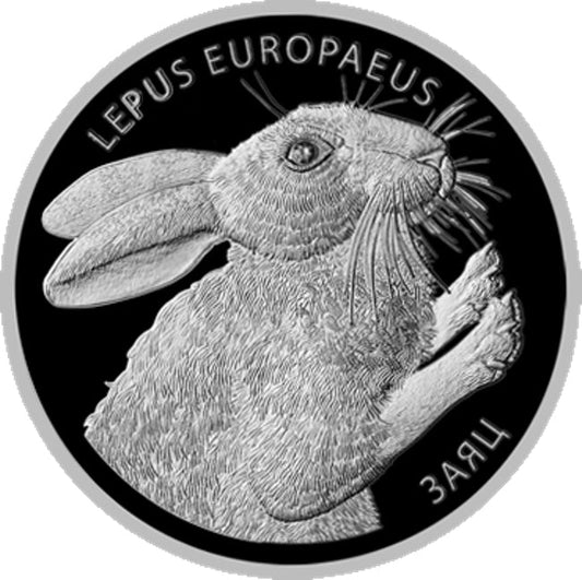 2014 Belarus LEPUS EUROPAEUS HARE Rabbit Proof Finish Silver Coin | GoldSilver360