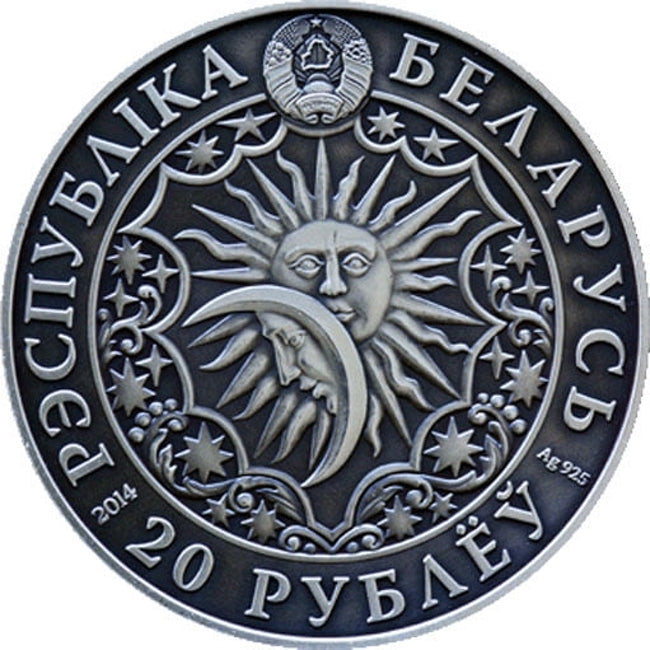 2014 Belarus Signs of the Zodiac Aries Antique finish Silver Coin | GoldSilver360