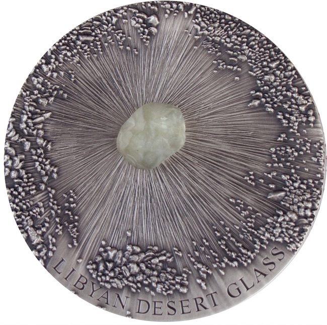 2017 CHAD LIBYAN DESERT GLASS – METEORITE ART SERIES 5 OZ SILVER COIN | GoldSilver360