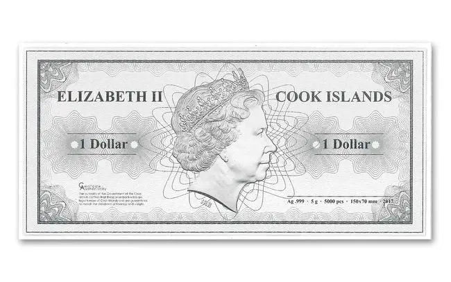 2017 Cook Islands 1 Dollar 5 gram Silver Sydney Skyline Dollar Note | GoldSilver360