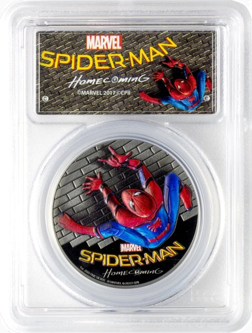 2017 Cook Islands Spider-Man Homecoming PCGS PR69 Silver Coin First Day of Issue | GoldSilver360