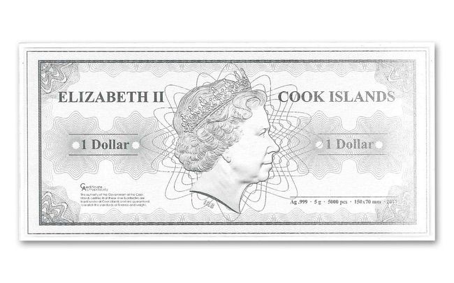 2017 Cook Islands 1 Dollar 5 gram Silver Kuala Lumpur Skyline Dollar Note | GoldSilver360