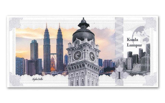 2017 Cook Islands 1 Dollar 5 gram Silver Kuala Lumpur Skyline Dollar Note | GoldSilver360