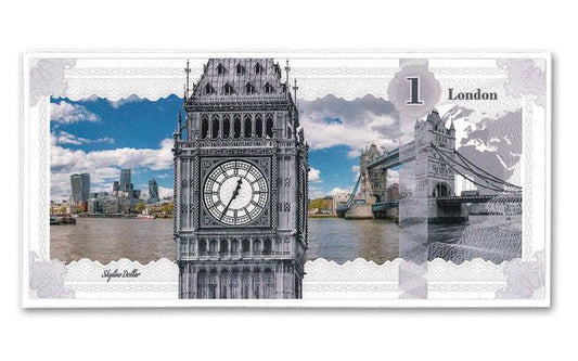 2017 Cook Islands 1 Dollar 5 gram Silver London Skyline Dollar Note | GoldSilver360