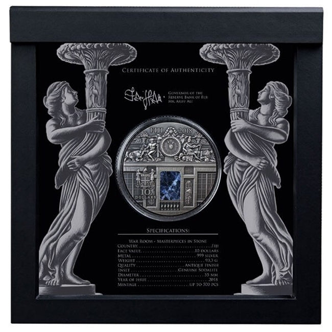 2018 Fiji The War Room Masterpieces in Stone 3oz Antique finish Silver Coin | GoldSilver360