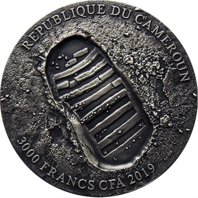 2019 CAMEROON APOLLO 11 - 1969 - 3 OZ ULTRA HIGH RELIEF SILVER COIN | GoldSilver360