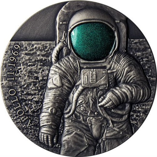 2019 CAMEROON APOLLO 11 - 1969 - 3 OZ ULTRA HIGH RELIEF SILVER COIN | GoldSilver360