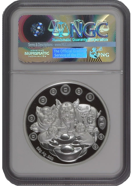 2019 China Lunar Panda Pig Silver Proof Shenyang Mint NGC 70 | GoldSilver360