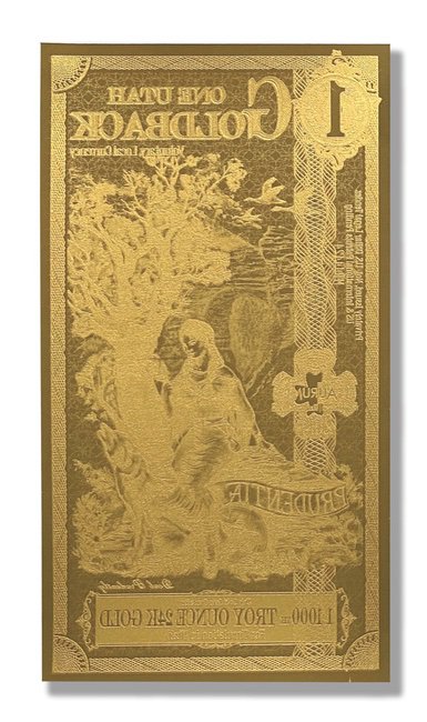 1 Utah Goldback (20 Pack) - Aurum Gold Note (24k) | GoldSilver360