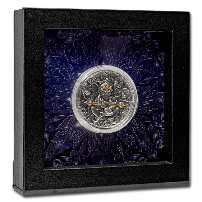 2020 Republic of Cameroon 2 oz Antique Silver Mahakala | GoldSilver360