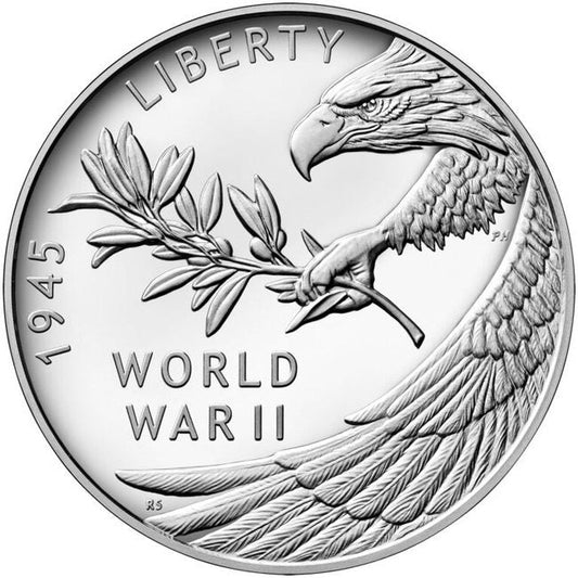 2020 End of World War II 75th Anniversary 1oz Proof Silver Medal Eagle | GoldSilver360