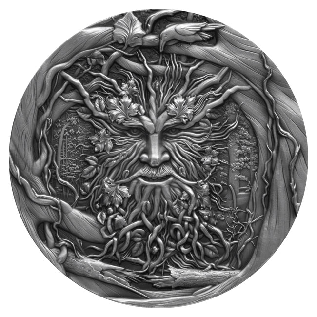 2021 Niue FOREST SPIRIT 2 oz Silver High Relief Color Antique Coin | GoldSilver360