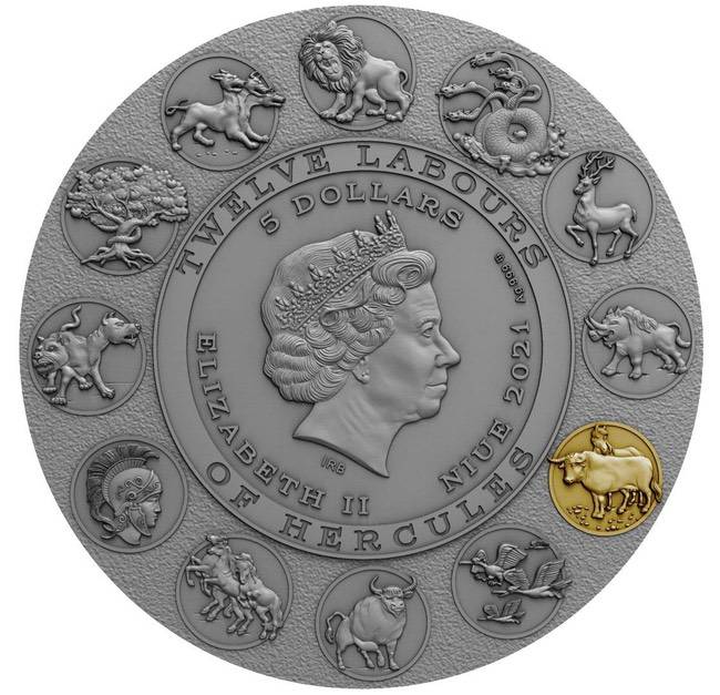 2021 Niue 2 oz AUGEAN STABLES – TWELVE LABOURS OF HERCULES Silver Coin | GoldSilver360