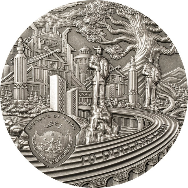 2021 Palau $10 Vikings Passage & Afterlife Series 2oz Silver High Relief coin | GoldSilver360