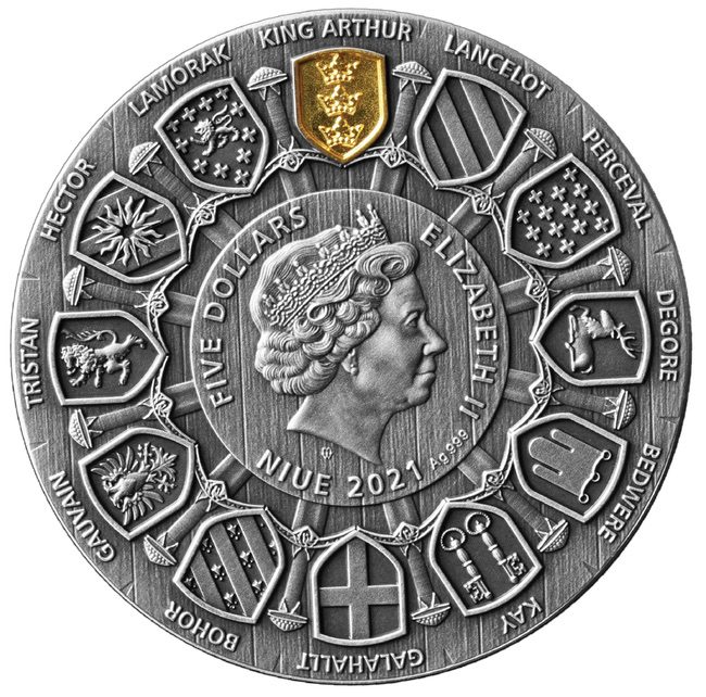 2021 Niue Camelot - Arthur Pendragon silver coin 2 oz | GoldSilver360