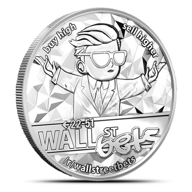 2021 Wall Street Bets 1 oz Silver Round BU | GoldSilver360