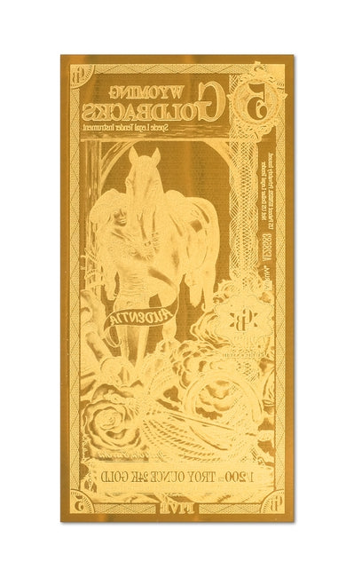 5 Wyoming Goldback (5 Pack) - Aurum Gold Note (24k) | GoldSilver360