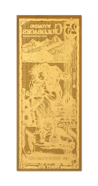 25 Wyoming Goldback - Aurum Gold Note (24k) | GoldSilver360