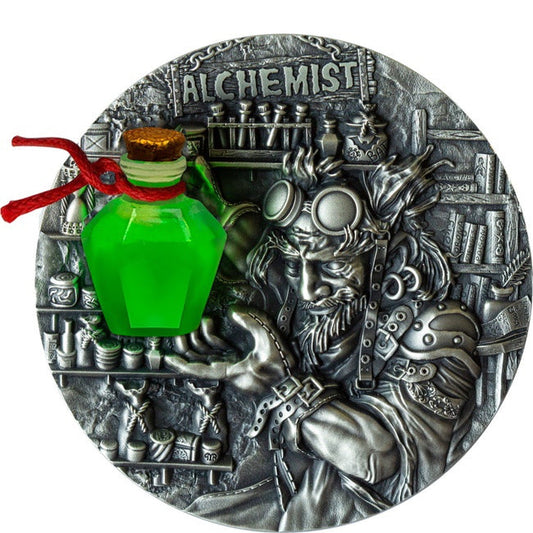 2022 Niue Alchemist 2 oz Silver Antique Coin | GoldSilver360