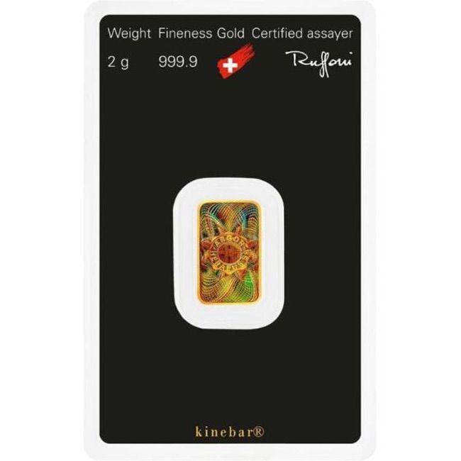 2 gram Argor-Heraeus Kinebar Gold Bar | GoldSilver360