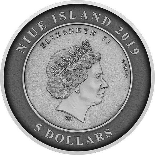 2019 Niue ATLANTIS THE SUNKEN CITY WITH AQUA EPOXY 2 Oz 5$ Silver Coin | GoldSilver360