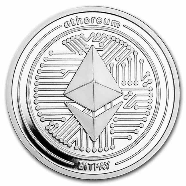 Ethereum 1 oz .999 Commemorative Limited BITPAY Silver Round | GoldSilver360