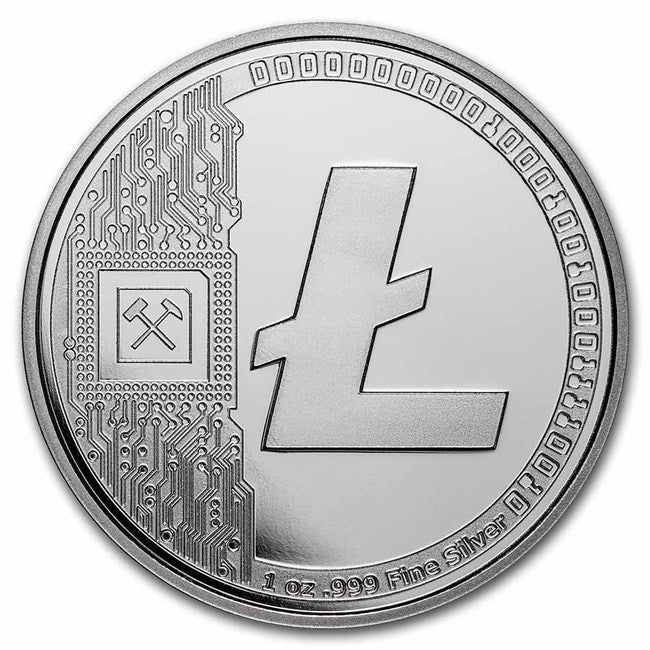 Litecoin 1 oz .999 Commemorative Limited BITPAY Silver Round | GoldSilver360