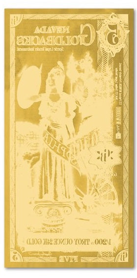 5 Nevada Goldback - Aurum Gold Note (24k) | GoldSilver360