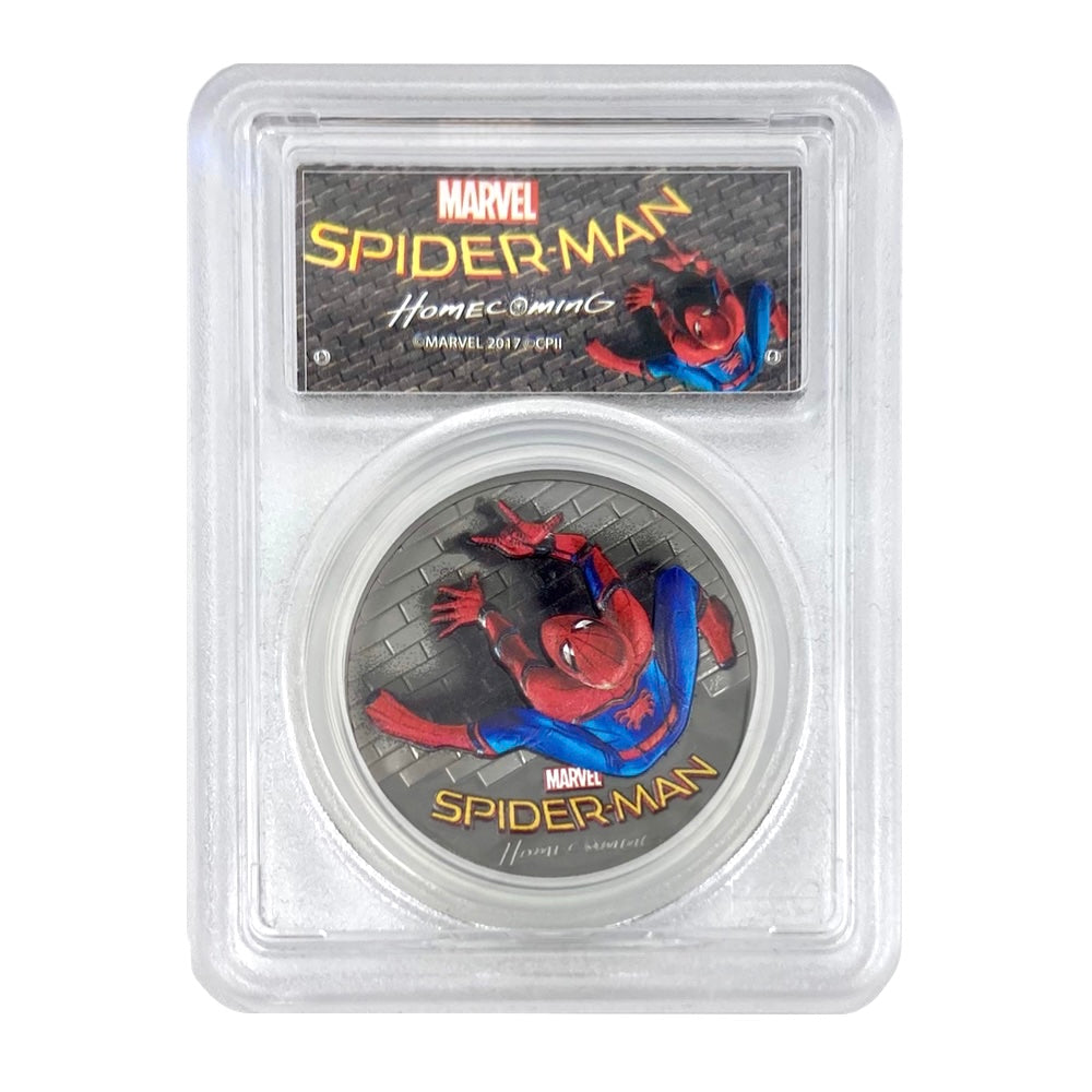 2017 Cook Islands Spider-Man Homecoming PCGS PR70 Silver Coin First Day of Issue | GoldSilver360