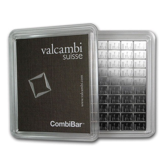 100 gram Silver Bar - Valcambi 100x1 Gram Silver CombiBar with Assay Card | GoldSilver360