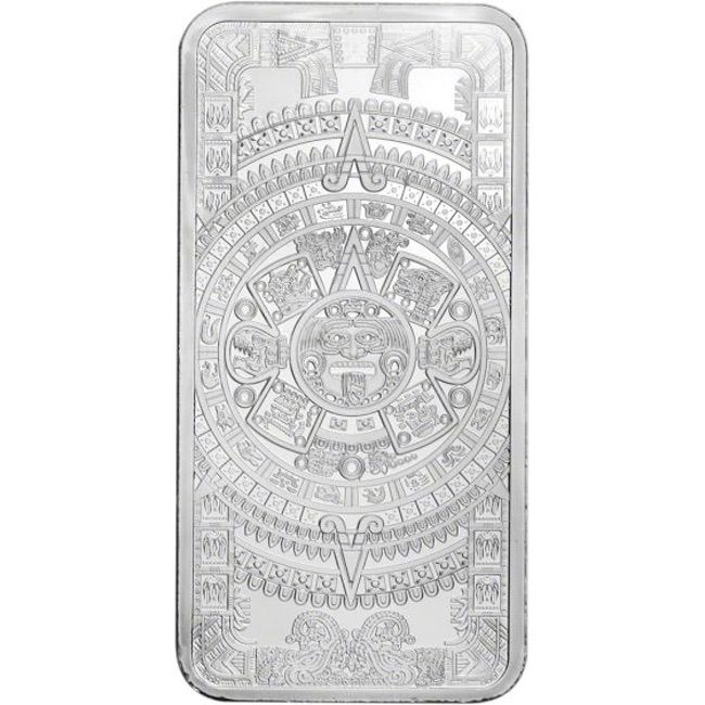 Aztec Calendar - 10 oz Silver Bar | GoldSilver360