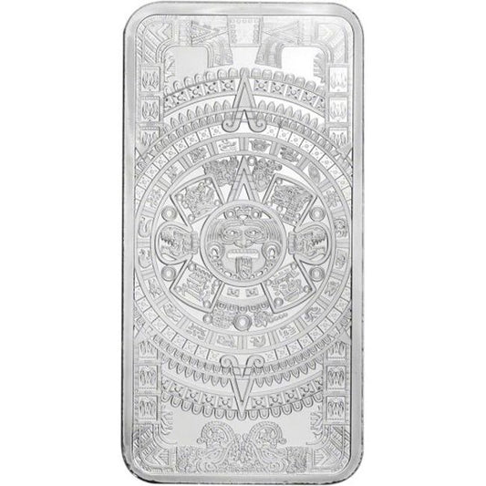 Aztec Calendar - 10 oz Silver Bar | GoldSilver360