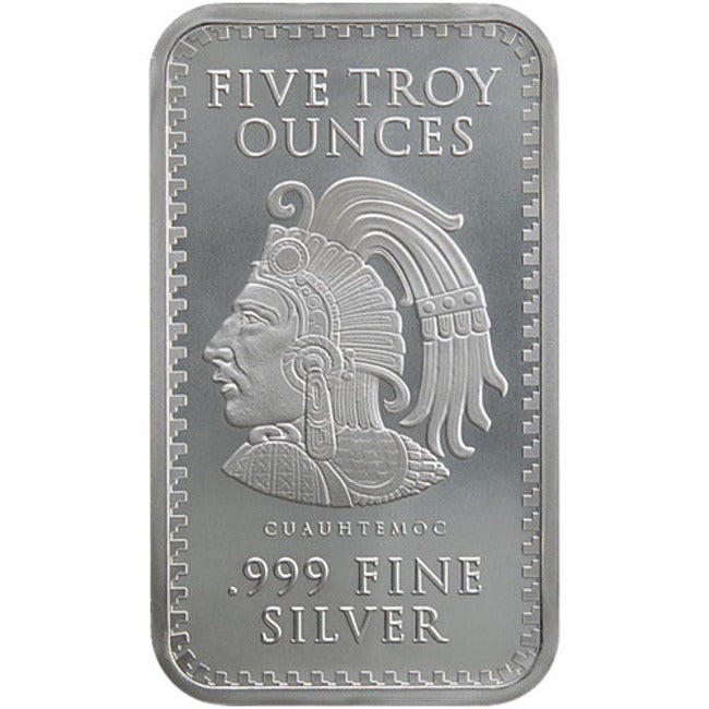 Aztec Calendar - 5 oz Silver Bar | GoldSilver360