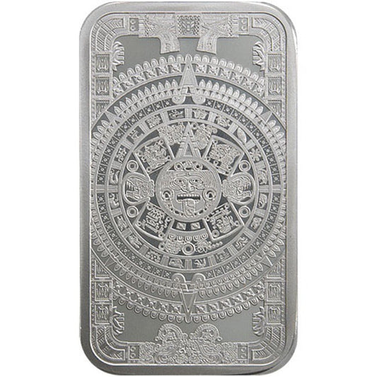 Aztec Calendar - 5 oz Silver Bar | GoldSilver360