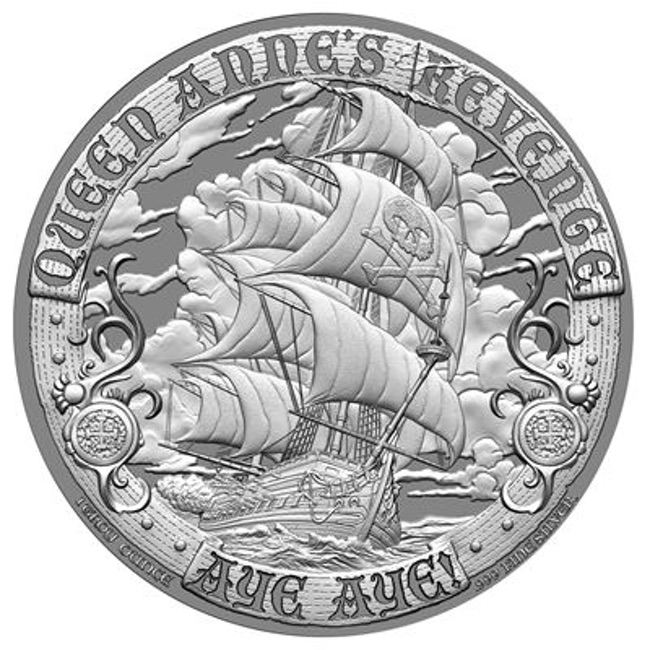 1 oz Silver BlackBeard Round - Random Mint | GoldSilver360